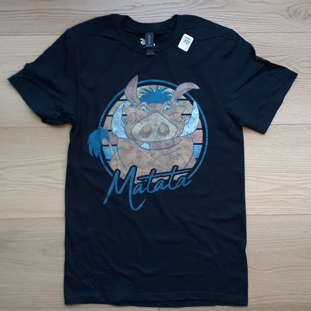 Pumbaa - Matata - The Lion King - New Men's Small Black T-Shirt